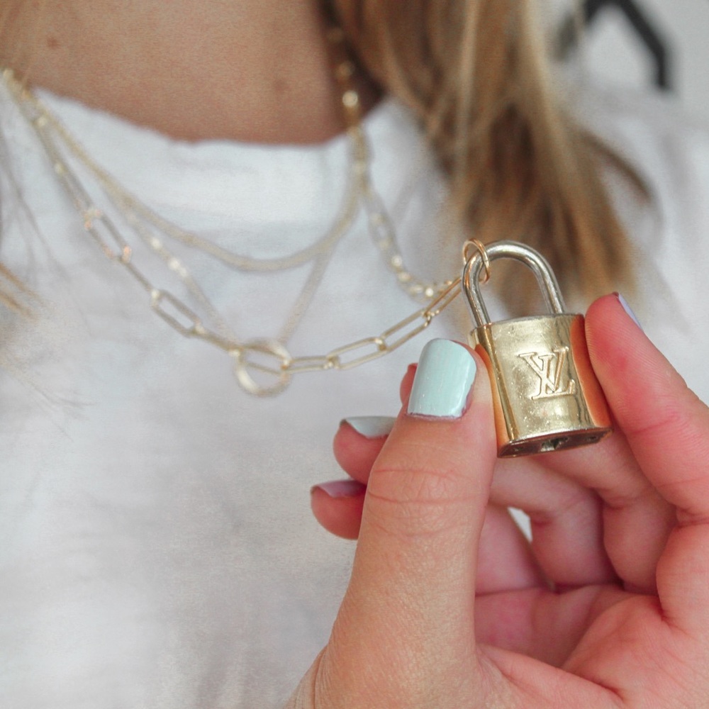 Authentic Louis Vuitton Lock Necklace